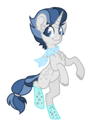 Size: 709x973 | Tagged: safe, artist:deerloud, oc, oc only, pony, unicorn, base used, chest fluff, clothes, female, mare, rearing, scarf, simple background, socks, solo, white background