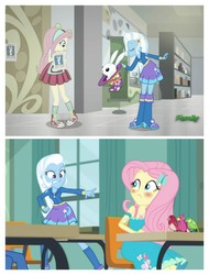 Size: 3106x4096 | Tagged: safe, edit, edited screencap, screencap, fluttershy, trixie, a little birdie told me, equestria girls, g4, good vibes, my little pony equestria girls: better together, my little pony equestria girls: summertime shorts, converse, shoes