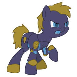 Size: 1500x1500 | Tagged: safe, artist:nercul, oc, oc only, oc:brassy heart, armor pony, monster pony, object pony, original species, angry, armor, female, frown, living armor, ponified, simple background, transparent background, vector
