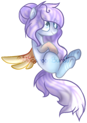 Size: 602x857 | Tagged: safe, artist:macaroonburst, oc, oc only, oc:sunshine swirly, pegasus, pony, colored wings, female, mare, simple background, solo, transparent background