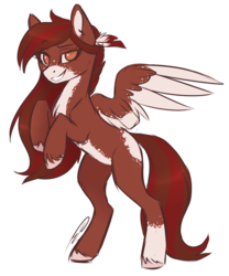 Size: 793x953 | Tagged: safe, artist:doekitty, oc, oc only, oc:corben, oc:kyra, pegasus, pony, female, mare, rearing, simple background, solo, transparent background