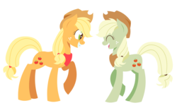 Size: 1900x1161 | Tagged: safe, artist:9centschange, applejack, g4, neckerchief, recolor, self paradox, simple background, transparent background