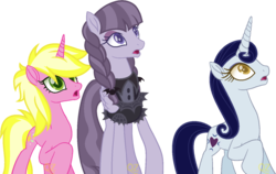 Size: 1457x919 | Tagged: safe, artist:queenzodiac, inky rose, moonlight raven, sunshine smiles, pegasus, pony, unicorn, g4, base used, clothes, female, mare, movie accurate, simple background, transparent background, trio
