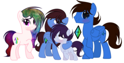 Size: 3112x1592 | Tagged: safe, artist:limayth, oc, oc only, earth pony, pegasus, pony, female, filly, male, mare, simple background, stallion, transparent background