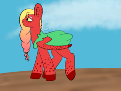 Size: 2800x2100 | Tagged: safe, artist:itssopanda, oc, oc only, oc:strawbery sunset, grottoling, original species, pony, spinner (species), female, high res, solo