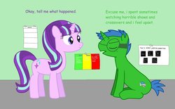 Size: 1024x636 | Tagged: safe, artist:04startycornonline88, starlight glimmer, oc, pony, unicorn, g4, therapy