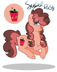 Size: 857x1087 | Tagged: safe, artist:marielle5breda, oc, oc only, oc:sugar rush, earth pony, pony, female, mare, offspring, parent:cheese sandwich, parent:pinkie pie, parents:cheesepie, reference sheet, simple background, solo, transparent background