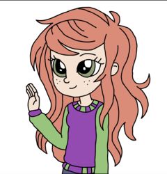 Size: 1074x1120 | Tagged: safe, color edit, edit, wallflower blush, oc, oc only, oc:vivian james, equestria girls, equestria girls specials, g4, my little pony equestria girls: better together, my little pony equestria girls: forgotten friendship, colored, equestria girls-ified, simple background, solo, white background