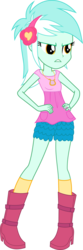 Size: 1216x3664 | Tagged: safe, artist:frownfactory, lyra heartstrings, equestria girls, g4, my little pony equestria girls: rainbow rocks, .svg available, angry, boots, clothes, cutie mark necklace, dress, female, frown, hand on hip, shoes, shorts, simple background, socks, solo, svg, transparent background, vector