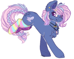 Size: 3100x2462 | Tagged: safe, artist:gela98, oc, oc only, oc:lucid life, earth pony, pony, blue, clothes, cute, digital, female, fluffy, happy, high res, mare, pink, simple background, sketch, socks, solo, striped socks, transparent background