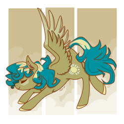 Size: 1024x1024 | Tagged: safe, artist:laps-sp, oc, oc only, pegasus, pony, eyes closed, female, mare, solo
