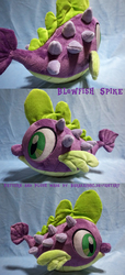 Size: 2488x5456 | Tagged: safe, artist:baraka1980, spike, puffer fish, g4, my little pony: the movie, high res, irl, photo, plushie, solo, species swap, spike the pufferfish