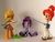 Size: 1000x750 | Tagged: safe, artist:whatthehell!?, applejack, sci-twi, sunset shimmer, twilight sparkle, equestria girls, g4, boots, clothes, doll, equestria girls minis, glasses, hat, headphones, irl, katana, knife, photo, shoes, sunset sushi, sword, toy, weapon