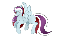 Size: 900x600 | Tagged: safe, artist:karra-shi, oc, oc only, pegasus, pony, aside glance, female, flying, looking at you, mare, ponysona, simple background, solo, transparent background