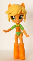 Size: 775x1410 | Tagged: safe, artist:whatthehell!?, applejack, equestria girls, g4, boots, clothes, doll, equestria girls minis, hat, irl, photo, shoes, toy