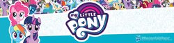 Size: 2000x500 | Tagged: safe, pinkie pie, rainbow dash, twilight sparkle, alicorn, pony, g4, official, my little pony logo, twilight sparkle (alicorn)