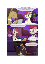 Size: 3541x5016 | Tagged: safe, artist:gashiboka, doctor whooves, roseluck, time turner, pony, comic:recall the time of no return, g4, 3d glasses, comic