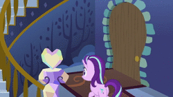 Size: 1920x1080 | Tagged: safe, screencap, starlight glimmer, pony, unicorn, every little thing she does, g4, animated, buried alive, cake, cupcake, dishes, female, fibber mcgee's closet, flour, food, lemon, no sound, pancakes, pies, solo, spatula, twilight's castle, webm