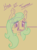 Size: 500x675 | Tagged: safe, artist:tehflah, oc, oc only, oc:wicked ways, bat pony, pony, bust, dialogue, ear fluff, ear tufts, eeee, eye clipping through hair, eyeshadow, fangs, female, grin, lidded eyes, looking at you, makeup, mare, nervous, simple background, sketch, smiling, solo, squee, sweat, text, yellow background