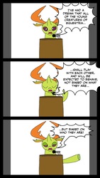 Size: 750x1334 | Tagged: safe, artist:chanyhuman, thorax, changedling, changeling, g4, comic, king thorax, martin luther king, microphone, podium, simple background, white background