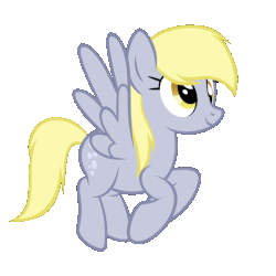 Size: 700x700 | Tagged: safe, artist:comfydove, derpy hooves, pegasus, pony, g4, animated, female, flying, mare, pagedoll, simple background, smiling, solo, transparent background