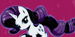 Size: 2200x1100 | Tagged: safe, artist:nika191319, rarity, pony, unicorn, g4, female, horn, mare, running, simple background, solo