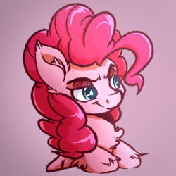 Size: 1024x1024 | Tagged: safe, artist:witchtaunter, pinkie pie, earth pony, pony, g4, chest fluff, ear fluff, female, grin, happy, mare, smiling, solo