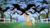 Size: 1281x719 | Tagged: safe, screencap, applejack, bat, earth pony, fruit bat, pony, vampire fruit bat, bats!, g4, season 4, apple orchard, bare tree, female, mare, red eyes, silhouette, stop the bats, tree