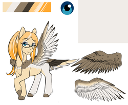 Size: 3652x3000 | Tagged: safe, artist:askbubblelee, oc, oc only, oc:dove (askbubblelee), pegasus, pony, female, glasses, high res, mare, reference sheet, simple background, smiling, solo, tail feathers