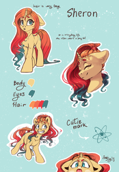 Size: 1869x2686 | Tagged: safe, artist:amishy, oc, oc only, oc:sheron, pony, unicorn, digital art, female, high res, mare, reference sheet, signature