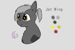 Size: 1200x800 | Tagged: safe, artist:blacklightbuggo, oc, oc only, oc:jet wing, solo