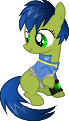 Size: 600x1051 | Tagged: safe, artist:littlestarwanderer, oc, oc only, oc:scotch tape, fallout equestria, fallout equestria: project horizons, clothes, female, filly, simple background, solo, transparent background