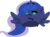 Size: 2007x1500 | Tagged: safe, artist:binkyt11, derpibooru exclusive, princess luna, alicorn, pony, g4, .svg available, chibi, emoji, female, hooves, horn, inkscape, lineless, looking at you, mare, raised eyebrow, simple background, solo, spread wings, svg, thinking, transparent background, vector, wat, wings, 🤔