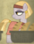 Size: 480x625 | Tagged: safe, screencap, earth pony, pony, daring done?, g4, background pony, bread, cropped, female, food, hieroglyphics, mare, solo, unnamed character, unnamed pony