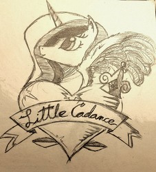 Size: 2040x2247 | Tagged: safe, artist:arcanelexicon, princess cadance, g4, female, heart, high res, pencil drawing, sketch, solo, traditional art