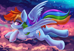 Size: 1000x694 | Tagged: safe, artist:ketty, rainbow dash, pegasus, pony, g4, backwards cutie mark, butt, female, looking at you, mare, plot, smiling, solo, underhoof