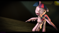 Size: 1920x1080 | Tagged: safe, artist:calliegreen, twilight sparkle, alicorn, pony, g4, 3d, crying, female, solo, source filmmaker, twilight sparkle (alicorn)