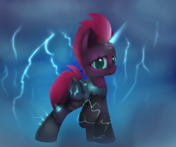 Size: 4192x3504 | Tagged: safe, artist:hitbass, tempest shadow, g4, my little pony: the movie, female, lightning, solo, storm