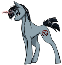 Size: 3975x4138 | Tagged: safe, artist:ilucky7, oc, oc only, oc:devil star, pony, unicorn, absurd resolution, magic, male, simple background, solo, stallion, transparent background