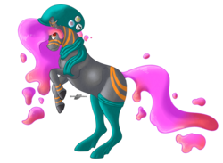 Size: 1430x1045 | Tagged: safe, artist:bijutsuyoukai, oc, oc only, lava lamp pony, original species, pony, male, simple background, solo, transparent background