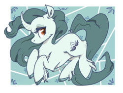 Size: 1024x768 | Tagged: safe, artist:laps-sp, oc, oc only, oc:essay, pony, unicorn, curved horn, female, horn, mare, solo