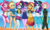 Size: 3300x2000 | Tagged: safe, artist:horsecat, applejack, fluttershy, pinkie pie, rainbow dash, rarity, sci-twi, sunset shimmer, twilight sparkle, equestria girls, equestria girls specials, g4, my little pony equestria girls: better together, my little pony equestria girls: forgotten friendship, applejack's beach shorts swimsuit, applejack's hat, armpits, beach, belly button, bikini, breasts, clothes, cowboy hat, female, fluttershy's wetsuit, glasses, group shot, hat, high res, humane five, humane seven, humane six, midriff, one-piece swimsuit, pinkie pie swimsuit, ponytail, rainbow dash's beach shorts swimsuit, rarity's blue sarong, rarity's purple bikini, sarong, sci-twi swimsuit, sun hat, sunset shimmer's beach shorts swimsuit, swimsuit, tankini, wetsuit