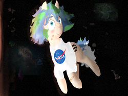 Size: 4000x3000 | Tagged: safe, artist:sapphmod, oc, oc:earth-chan, earth pony, pony, bandaid, clothes, female, literally an earth pony, nasa, ponified, space