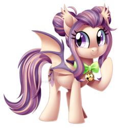 Size: 1024x1079 | Tagged: safe, artist:centchi, oc, oc only, oc:melissa mittens, bat pony, pony, bat pony oc, cute, female, mare, simple background, solo, transparent background, watermark