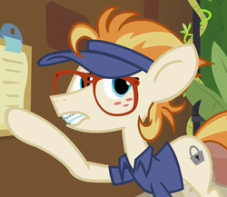 Size: 1076x932 | Tagged: safe, screencap, dave the intern, pony, all bottled up, g4, cropped, solo