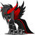 Size: 500x500 | Tagged: artist needed, source needed, safe, oc, oc only, alicorn, pony, alicorn amulet, alicorn oc, armor, cloak, clothes, edgelord, red and black oc, simple background, solo, sombra eyes, white background