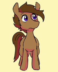 Size: 800x1000 | Tagged: safe, artist:skeletonburglar, oc, oc only, oc:lionheart, pony, distracted, male, solo