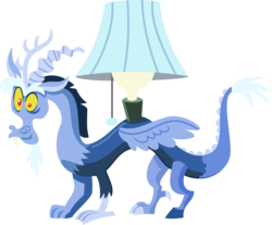 Size: 8066x6663 | Tagged: safe, artist:punzil504, discord, draconequus, g4, three's a crowd, trade ya!, absurd resolution, blue flu, discord lamp, flu, lamp, male, object, simple background, solo, transparent background, vector