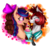 Size: 1541x1410 | Tagged: safe, artist:shamy-crist, oc, oc only, pony, unicorn, bow, bust, female, food, hair bow, heart eyes, ice cream, magic, mare, portrait, simple background, tongue out, transparent background, wingding eyes