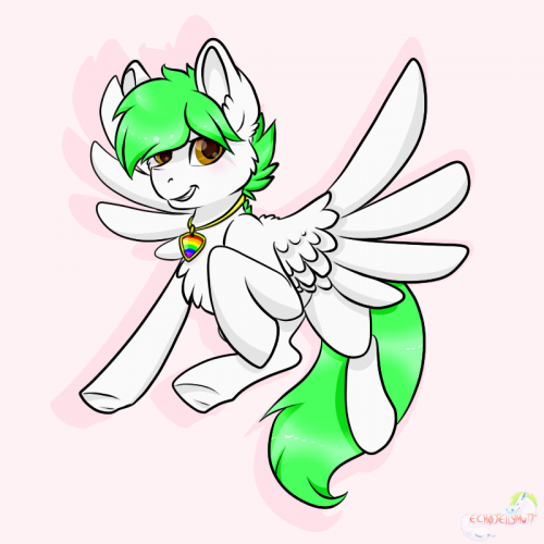 Safe Artist Echojellymutt Oc Oc Only Oc Lust Mint Pegasus Pony Male Solo